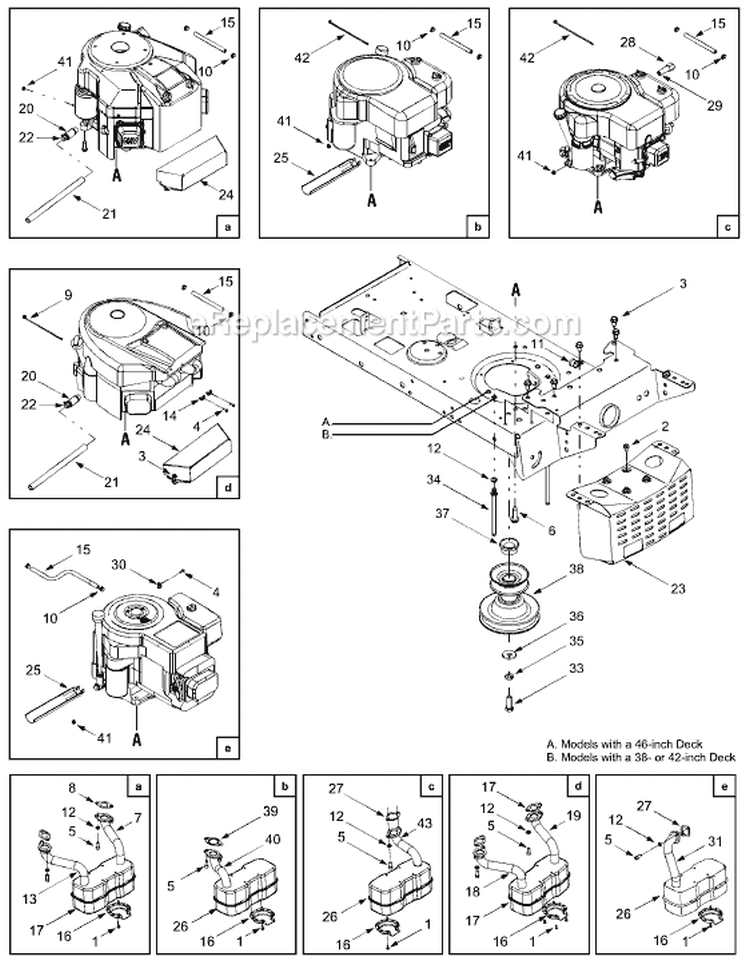 Page D Diagram and Parts List for 13AF695G700 2004 Yard Machines Lawn Tractor
